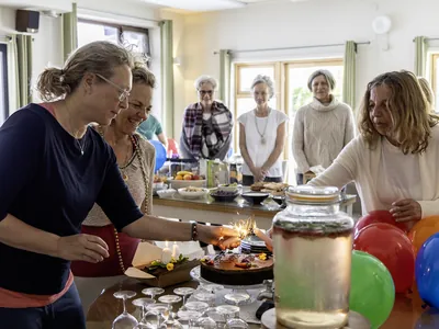 Claire chef serving food | hatha yoga and meditation