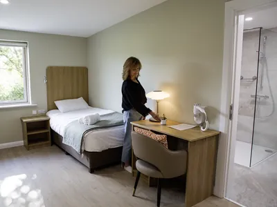 En suite bedroom woman | Retreat venue