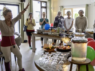 Guests birthday at Burren yoga retreat | Retreat venue