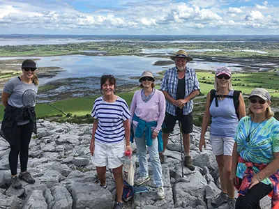 Guided hill walk in the Burren hills 400 | yoga teachers retreat