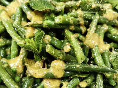 Mustard and lemon green beans and mint | Wellness Retreat Ireland
