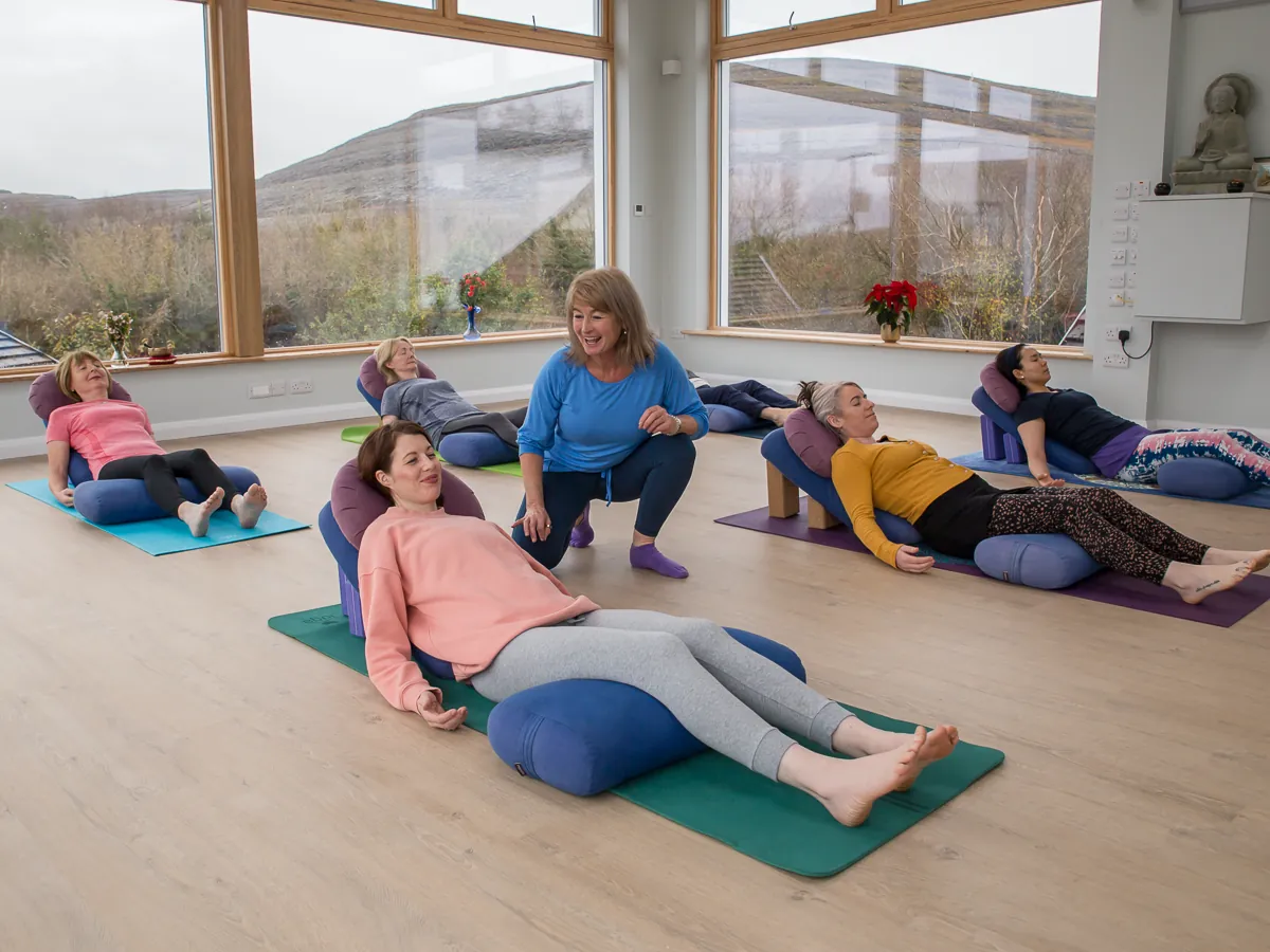 Restorative Yoga and meditation classes Cork for wellness Ireland | Eileen Riordan O'Sullivan