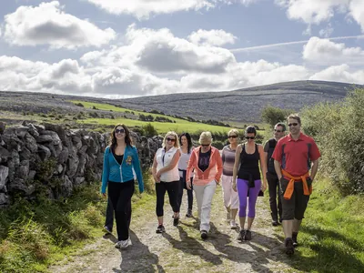 Strolling along one of the Burren trails | yoga teachers retreat