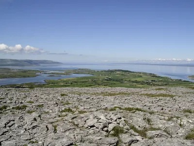 View from top of Abbey hill looking over galway bay | Retreat venue